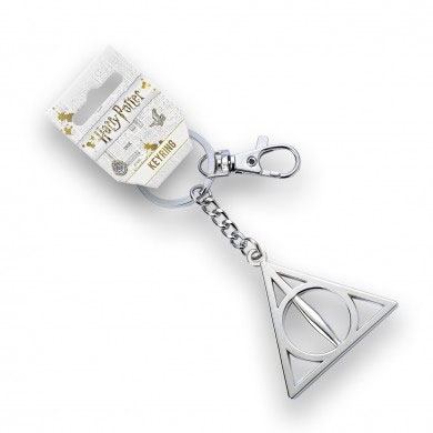 Harry Potter Schlüsselanhänger Deathly Hallows (versilbert) - Smalltinytoystore