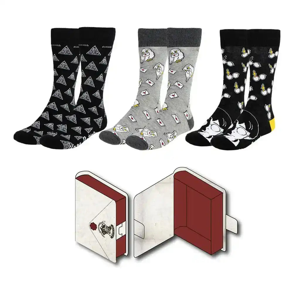 Harry Potter Socken 3er-Pack 38-45 - Smalltinytoystore