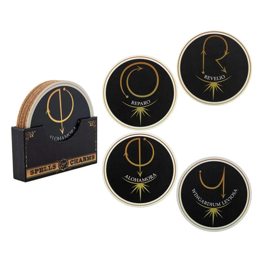 Harry Potter Untersetzer 4er-Pack Spell & Charms - Smalltinytoystore