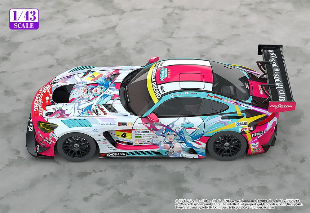 Hatsune Miku GT Project Fahrzeug 1/43 Hatsune Miku AMG 2024 Season Opening Ver. 11 cm - Smalltinytoystore