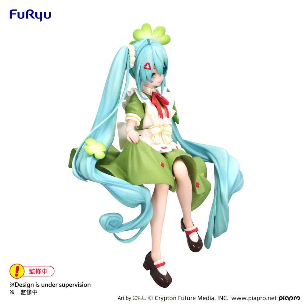 Hatsune Miku Noodle Stopper PVC Statue Flower Fairy Clover 15 cm - Smalltinytoystore