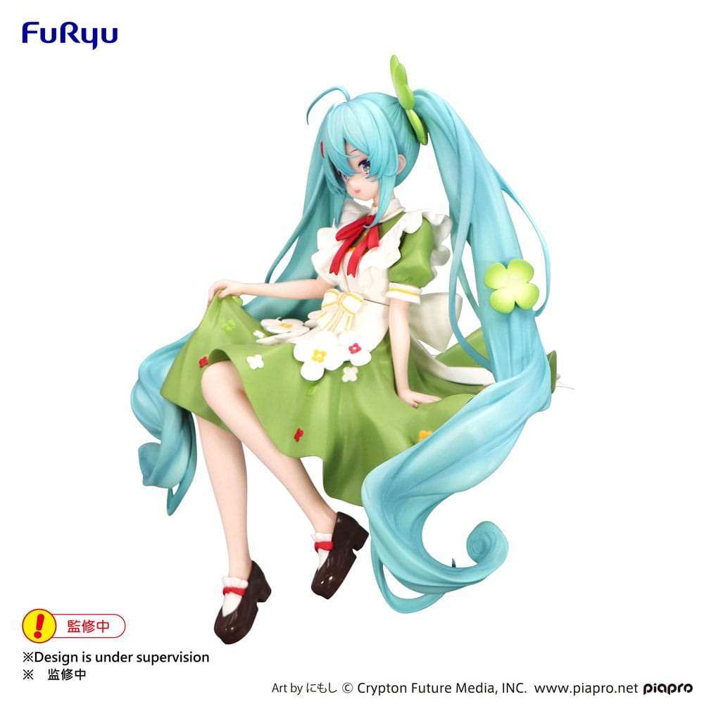 Hatsune Miku Noodle Stopper PVC Statue Flower Fairy Clover 15 cm - Smalltinytoystore