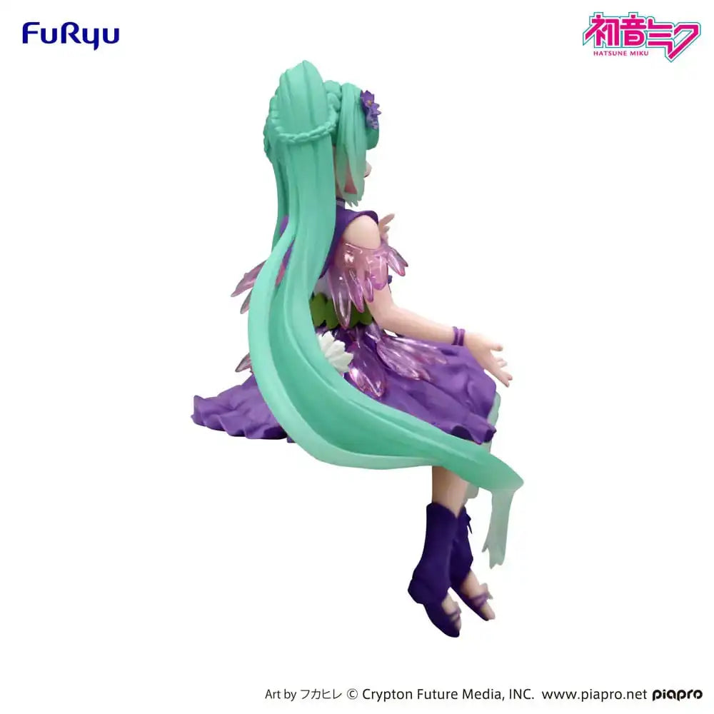 Hatsune Miku Noodle Stopper PVC Statue Flower Fairy Cosmos Purple Color Ver. 14 cm - Smalltinytoystore