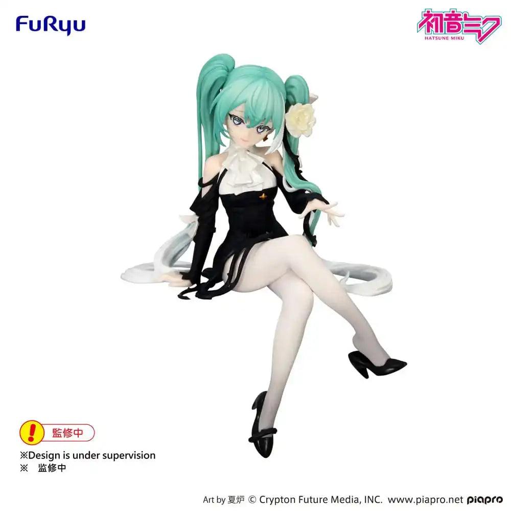 Hatsune Miku Noodle Stopper PVC Statue Flower Fairy White Rose 14 cm - Smalltinytoystore