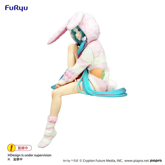 Hatsune Miku Noodle Stopper PVC Statue Rabbit Ear Hood Pajama 14 cm - Smalltinytoystore