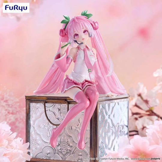 Hatsune Miku Noodle Stopper PVC Statue Sakura Miku 2024 Pearl Color Ver. 15 cm - Smalltinytoystore
