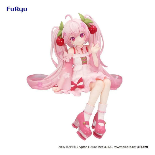 Hatsune Miku Noodle Stopper PVC Statue Sakura Miku 2025 14 cm - Smalltinytoystore