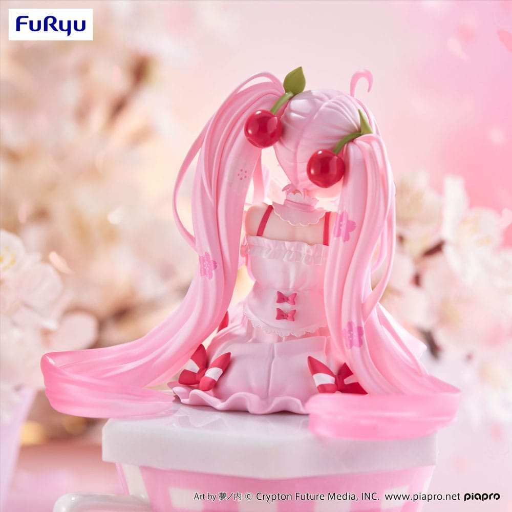 Hatsune Miku Noodle Stopper PVC Statue Sakura Miku 2025 14 cm - Smalltinytoystore