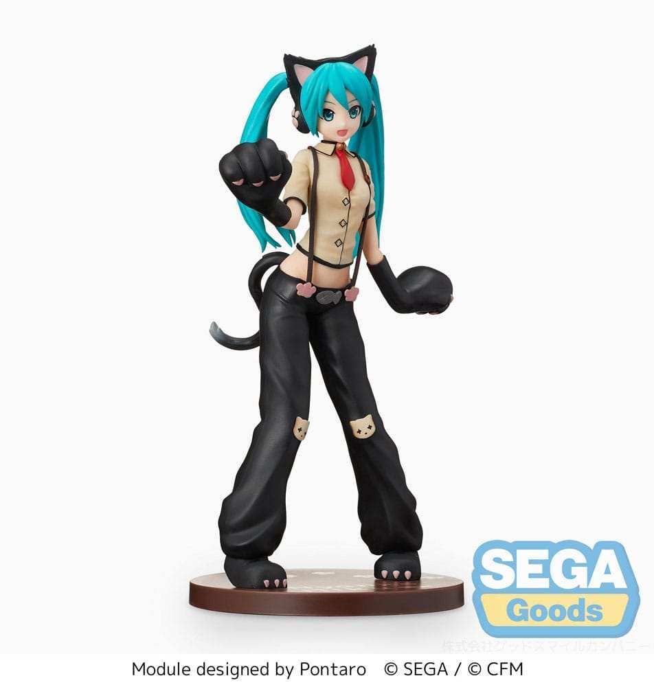 Hatsune Miku Project DIVA Arcade Future Tone SPM PVC Statue Hatsune Miku Kitty Cat 23 cm - Smalltinytoystore
