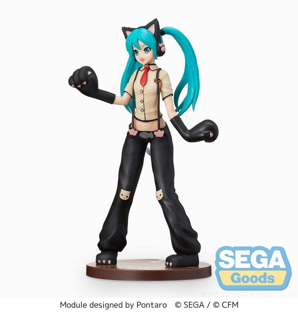Hatsune Miku Project DIVA Arcade Future Tone SPM PVC Statue Hatsune Miku Kitty Cat 23 cm - Smalltinytoystore