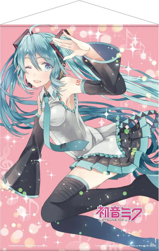 Hatsune Miku Wandrolle Pink Glitter Miku 50 x 70 cm - Smalltinytoystore