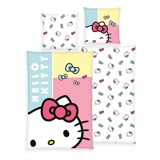 Hello Kitty Bettwäsche Hello Kitty Bow 135 x 200 cm / 80 x 80 cm - Smalltinytoystore