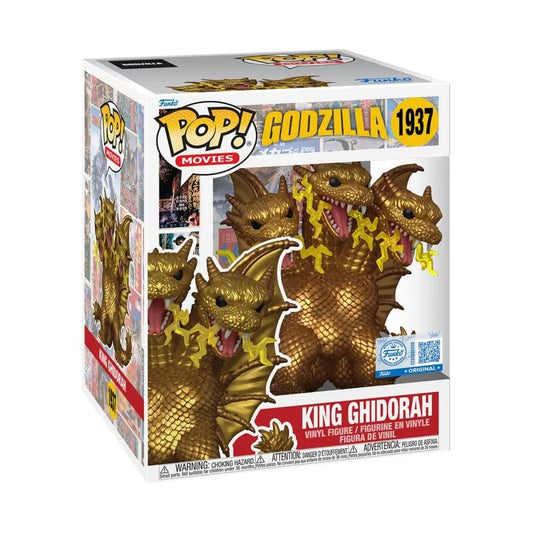 *heo Exclusive Edition* Godzilla Super Sized POP! Movies Vinyl Figur King Ghidora (Electric) 15 cm