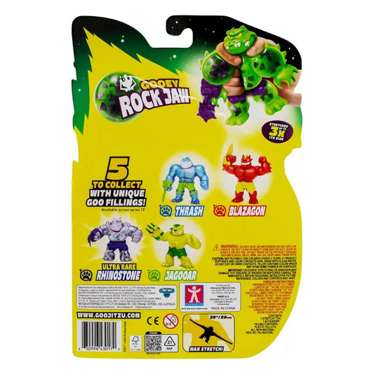 Heroes of Goo Jit Zu Meteor Madness Dehnbare Figur Rock Jaw 12 cm - Smalltinytoystore