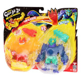 Heroes of Goo Jit Zu Meteor Madness Dehnbare Figuren 2er-Pack Flame Blazagon vs. Cacticus 13 cm - Smalltinytoystore