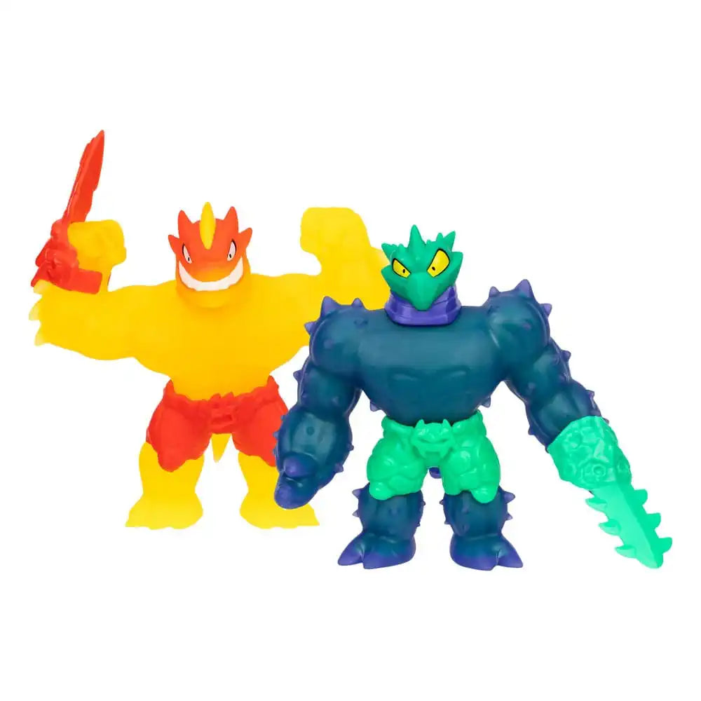 Heroes of Goo Jit Zu Meteor Madness Dehnbare Figuren 2er-Pack Flame Blazagon vs. Cacticus 13 cm - Smalltinytoystore