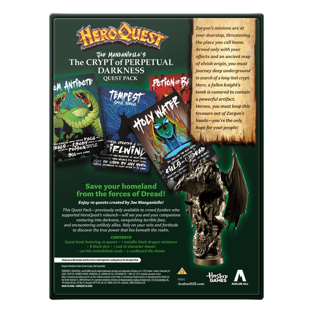 HeroQuest Brettspiel-Erweiterung The Crypt of Perpetual Darkness Abenteuerpack *Englische Version* - Smalltinytoystore