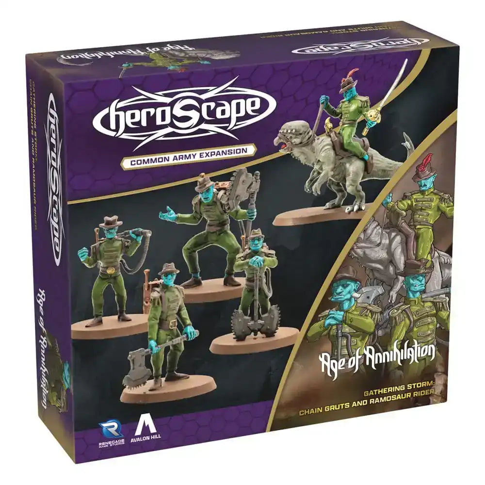 Heroscape Armeeerweiterung Age of Annihilation Chain Gruts & Ramosaur Rider (Common) *Englische Version*