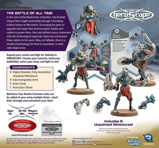 Heroscape Armeeerweiterung Age of Annihilation Upgraded Necrotech Reavers (Common) *Englische Version*