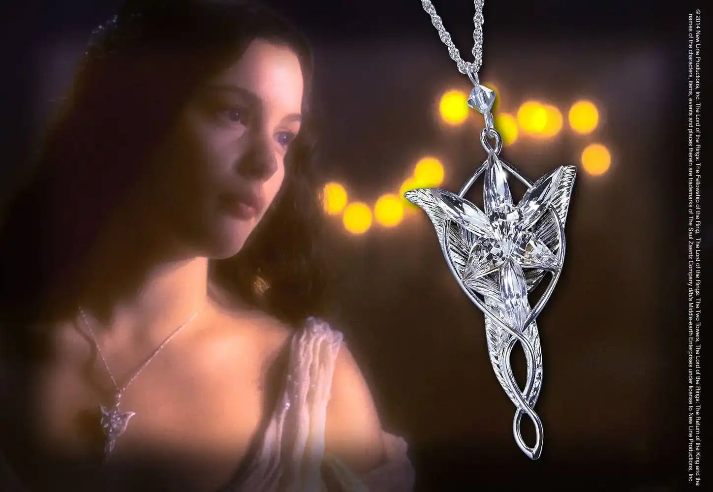 Herr der Ringe Anhaenger Arwens Abendstern (Sterling Silber) - Smalltinytoystore