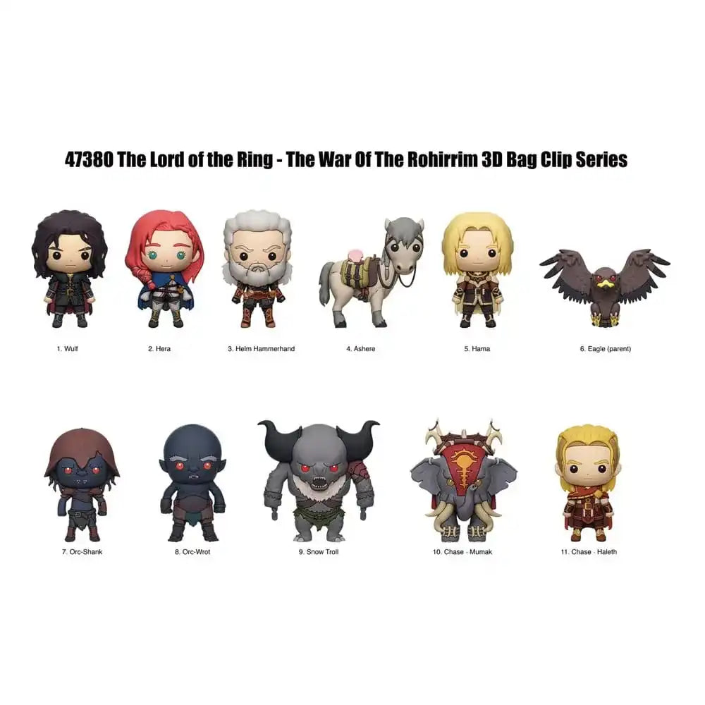 Herr der Ringe: Die Schlacht der Rohirrim 3D PVC-Taschenanhänger Display (24) - Smalltinytoystore