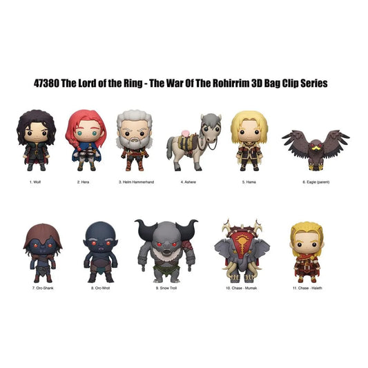 Herr der Ringe: Die Schlacht der Rohirrim 3D PVC-Taschenanhänger Display (24) - Smalltinytoystore