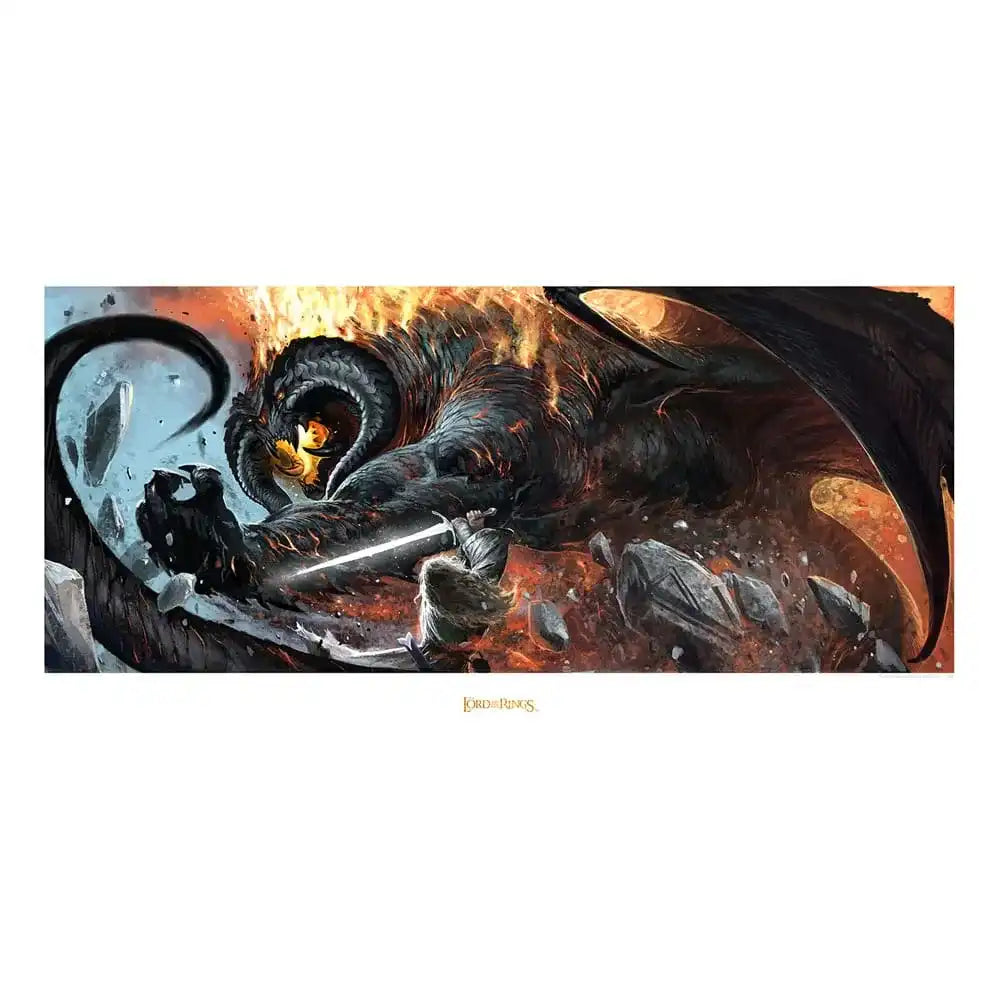 Herr der Ringe Kunstdruck The Battle of the Peak 59 x 30 cm - Smalltinytoystore