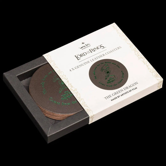 Herr der Ringe Leder Untersetzer 4er-Pack The Green Dragon - Smalltinytoystore