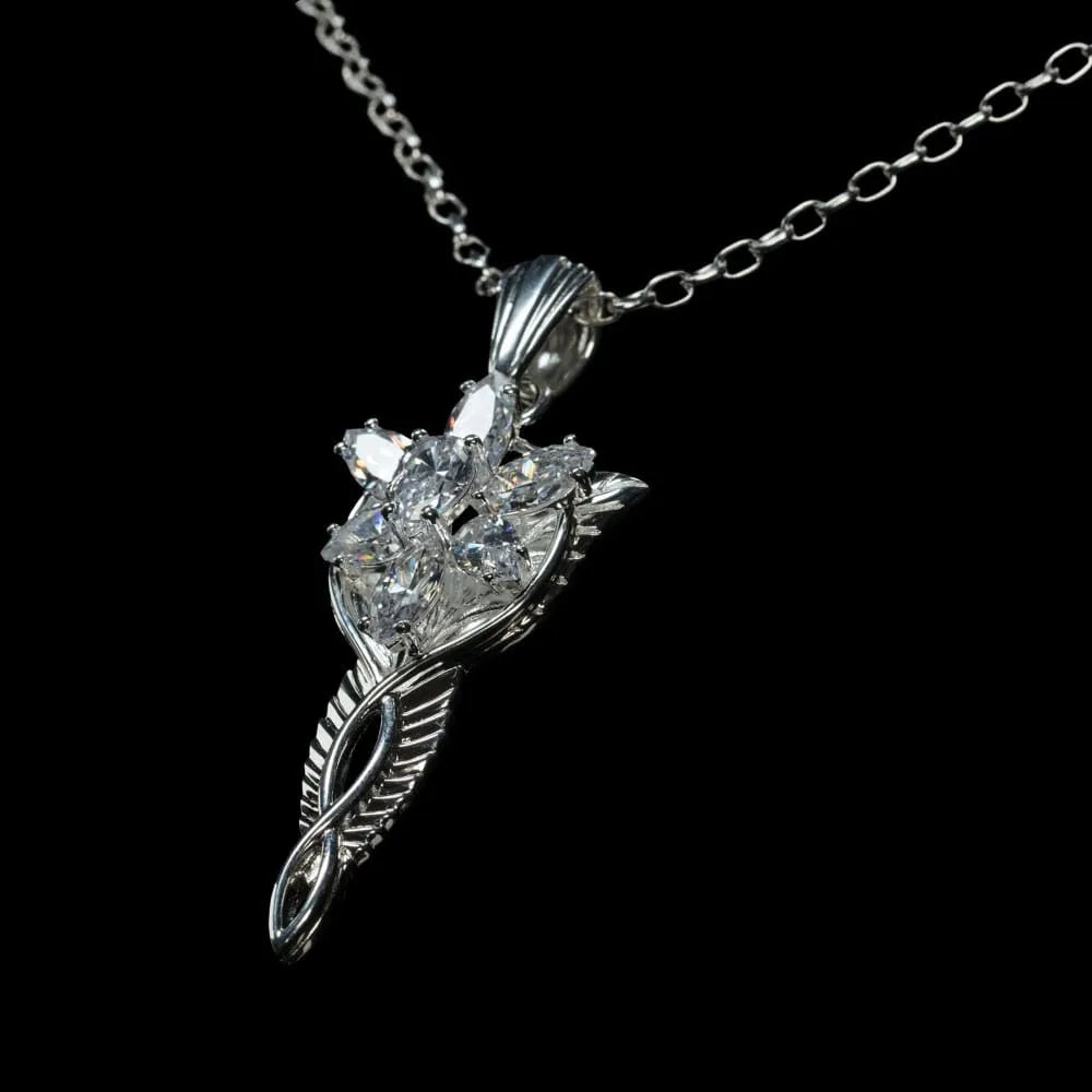 Herr der Ringe Replik 1/1 Anhänger & Kette Arwens Abendstern (Sterling Silber) - Smalltinytoystore