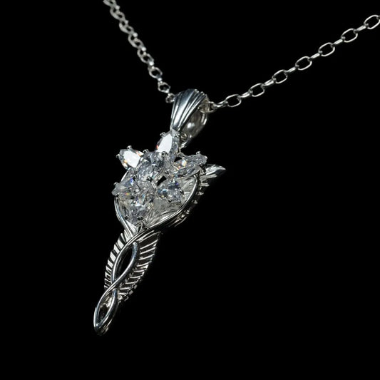 Herr der Ringe Replik 1/1 Anhänger & Kette Arwens Abendstern (Sterling Silber) - Smalltinytoystore