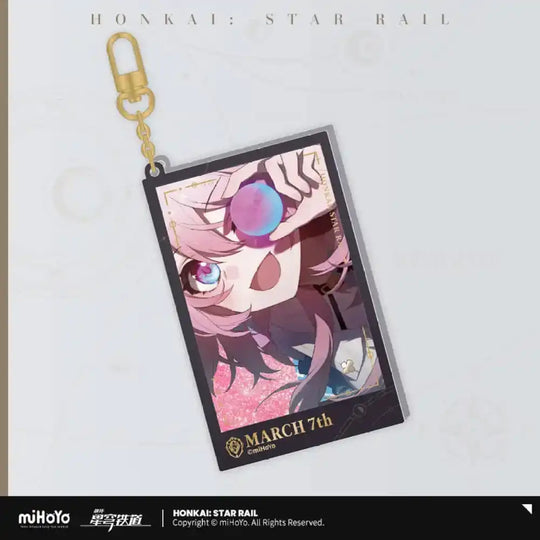 Honkai: Star Rail Countdown Departure Series Acryl Schlüsselanhänger March 7th Glitter 9 cm - Smalltinytoystore
