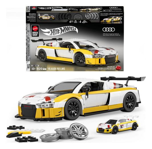 Hot Wheels Elite Mattel Brick Shop Bauset 1/16 '15 Audi R8 LMS