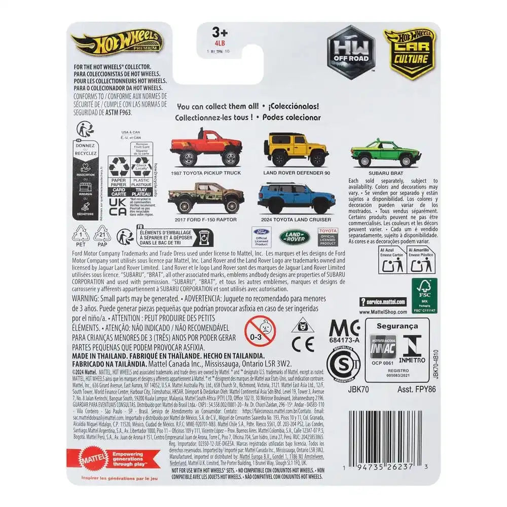 Hot Wheels Premium Car Culture Diecast Modellauto 1/64 2017 Ford F-150 Raptor - Smalltinytoystore