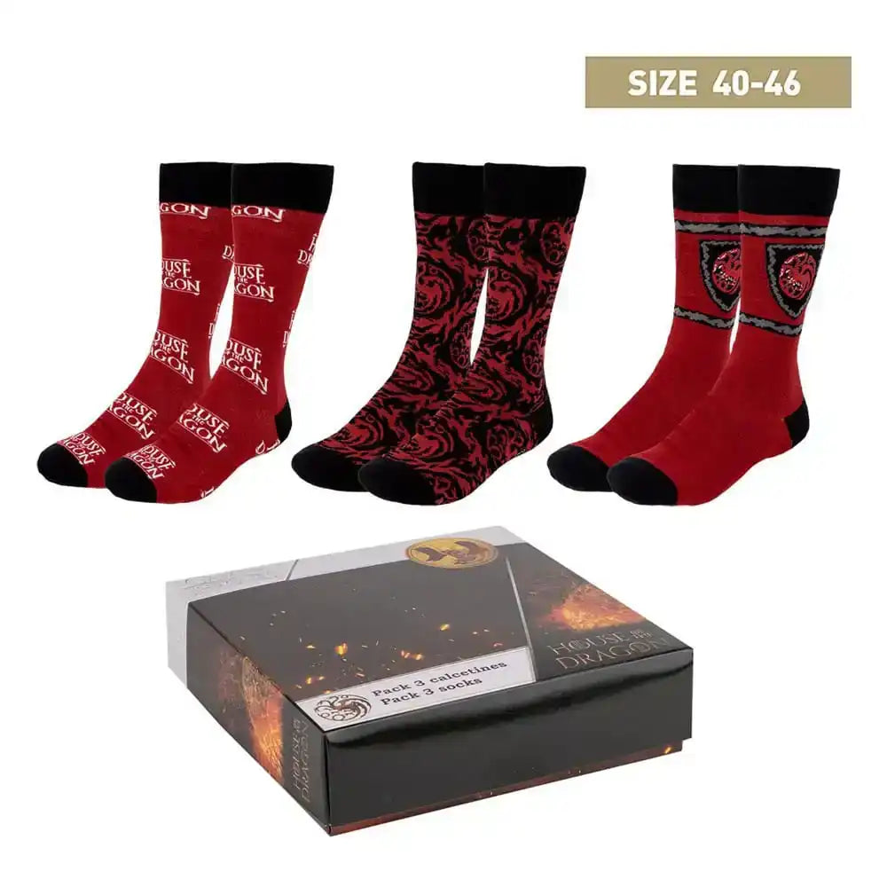 House of the Dragon Socken 3er-Pack 40-46 - Smalltinytoystore