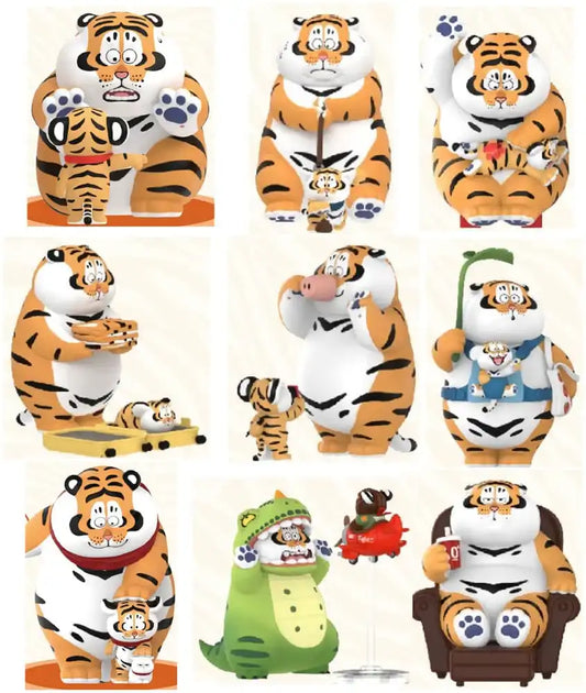 I Am Not Fat Tiger Roaring Love Series Minifiguren 9 cm Display (8) - Smalltinytoystore