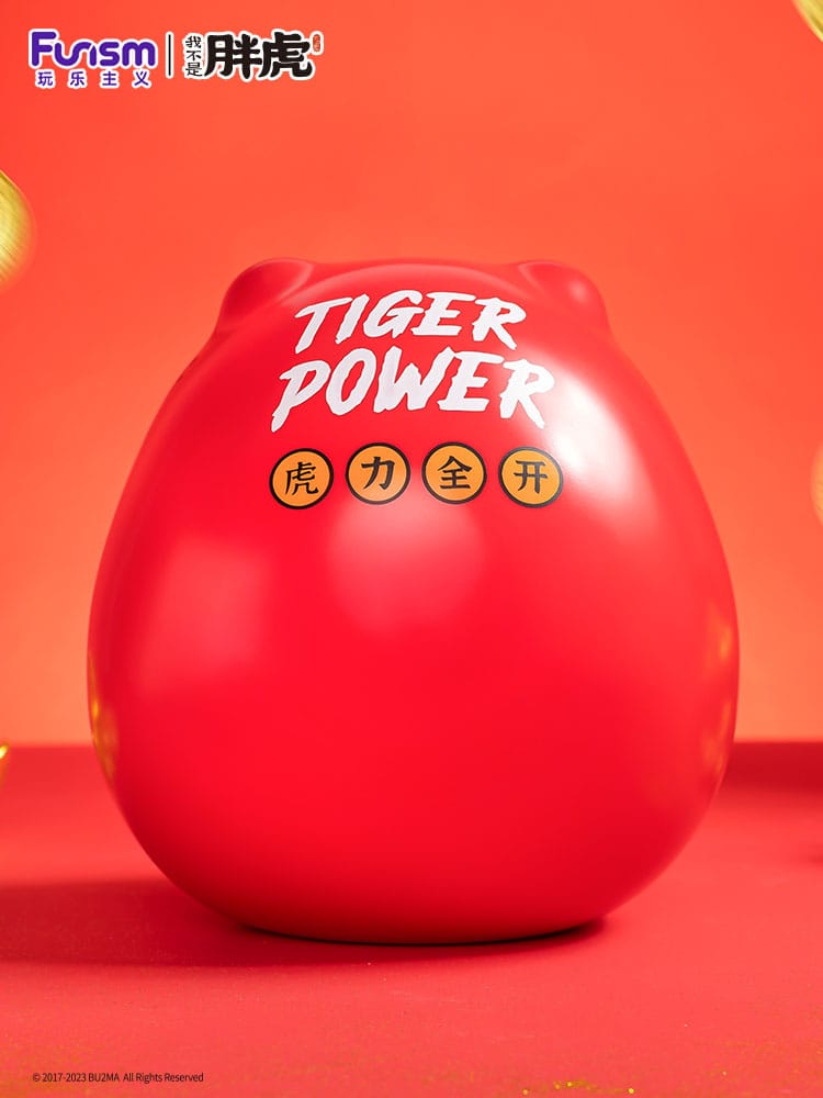 I Am Not Fat Tiger Statue Alexander the Tiger Dharuma 20 cm - Smalltinytoystore