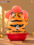 I Am Not Fat Tiger Statue Alexander the Tiger Rich Flower 20 cm - Smalltinytoystore