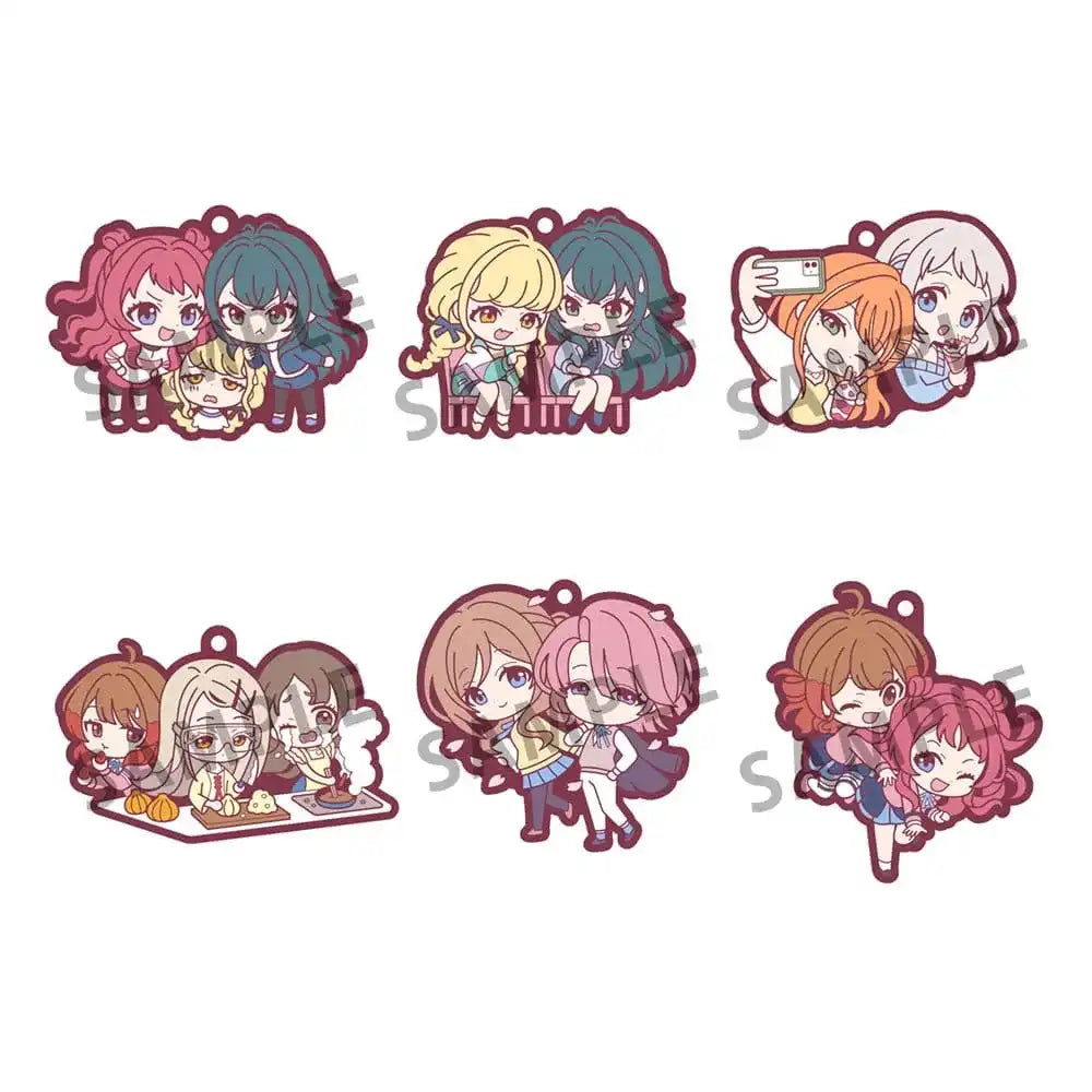 Idolmaster Rubber Mascot Buddycolle Gummi-Anhänger Gakuen 7 cm Sortiment (6) - Smalltinytoystore