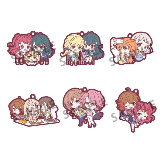 Idolmaster Rubber Mascot Buddycolle Gummi-Anhänger Gakuen 7 cm Sortiment (6) - Smalltinytoystore