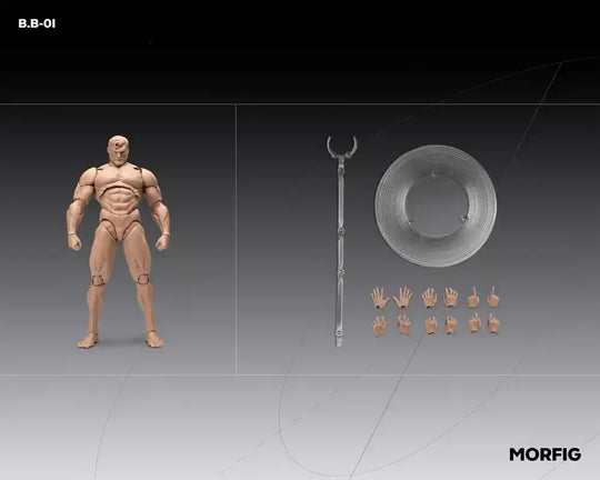 Inart Actionfigur 1/12 Blank Male Body White 17 cm