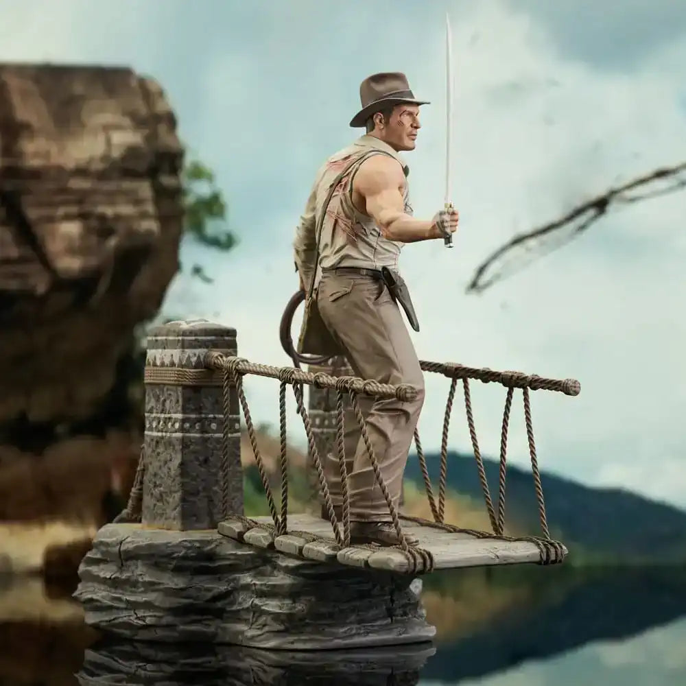 Indiana Jones und der Tempel des Todes Deluxe Gallery PVC Statue Rope Bridge 28 cm - Smalltinytoystore