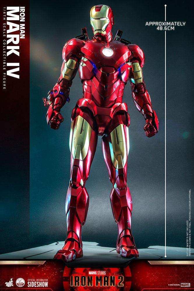 Iron Man 2 1/4 Iron Man Mark IV 49 cm HOT TOYS - Smalltinytoystore