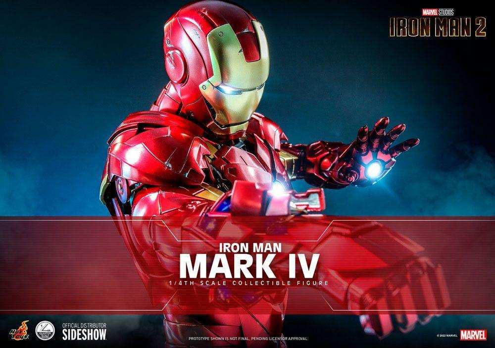 Iron Man 2 1/4 Iron Man Mark IV 49 cm HOT TOYS - Smalltinytoystore