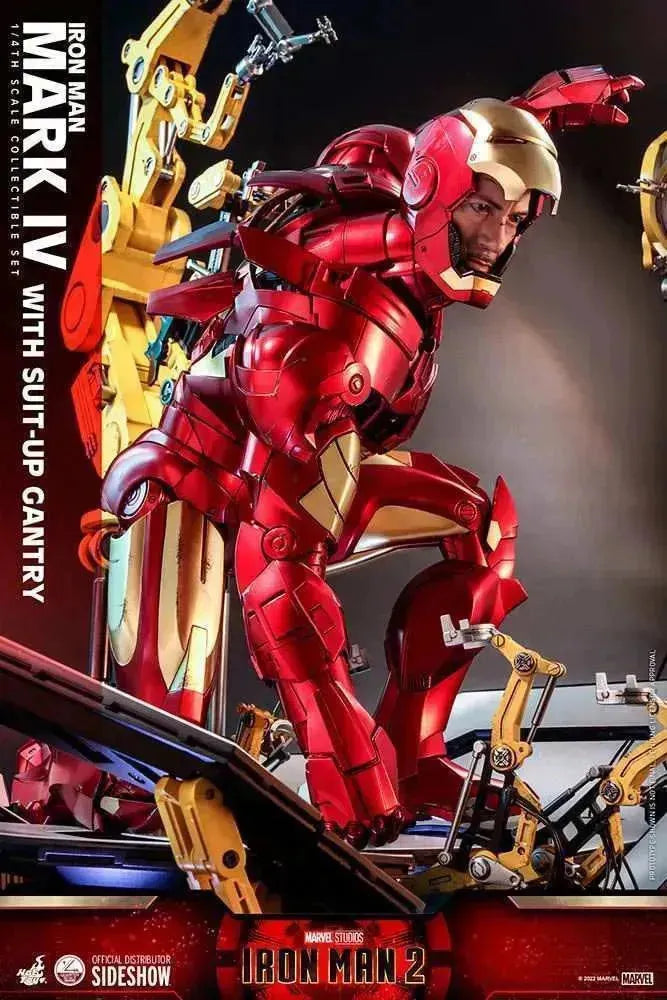 Iron Man 2 1/4 Iron Man Mark IV mit Suit-Up Gantry 49 cm HOT TOYS - Smalltinytoystore