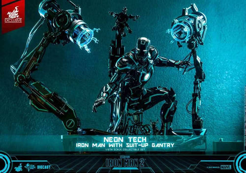 Iron Man 2 1/6 Neon Tech Iron Man mit Suit-Up Gantry 32 cm - Smalltinytoystore