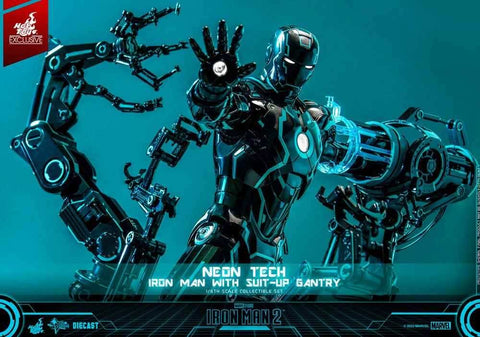 Iron Man 2 1/6 Neon Tech Iron Man mit Suit-Up Gantry 32 cm - Smalltinytoystore