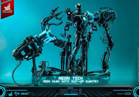 Iron Man 2 1/6 Neon Tech Iron Man mit Suit-Up Gantry 32 cm - Smalltinytoystore