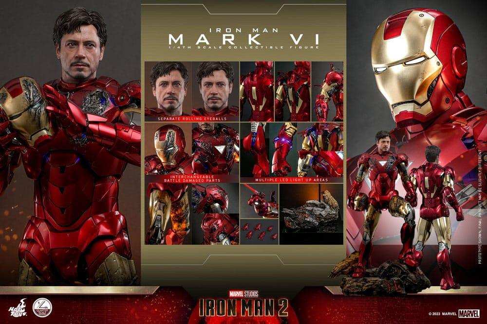 Iron Man 2 Actionfigur 1/4 Iron Man Mark VI 48 cm HOT TOYS - Smalltinytoystore