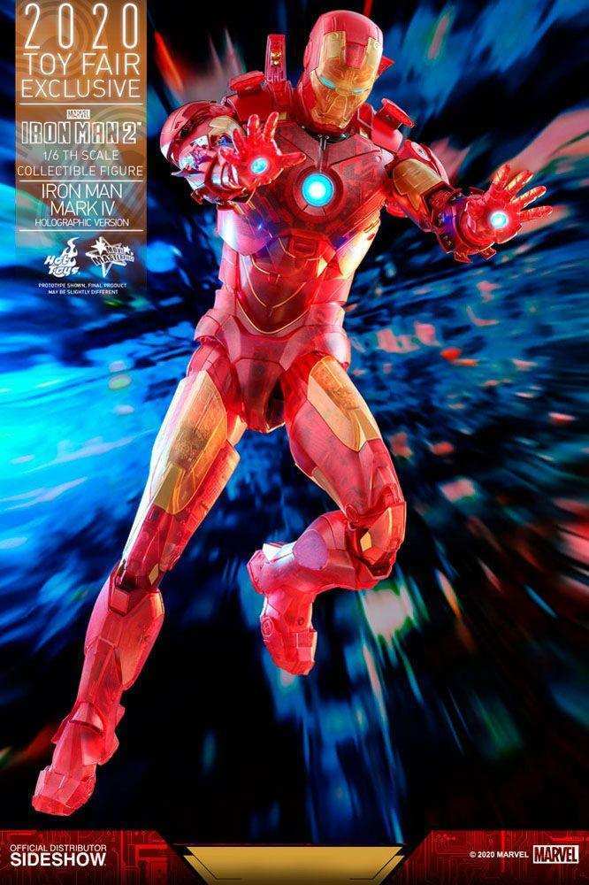 Iron Man 2: Iron Man Mark IV (Holographic Version) - 2020 Toy Fair Exclusive Movie Masterpiece HOT TOYS - Smalltinytoystore