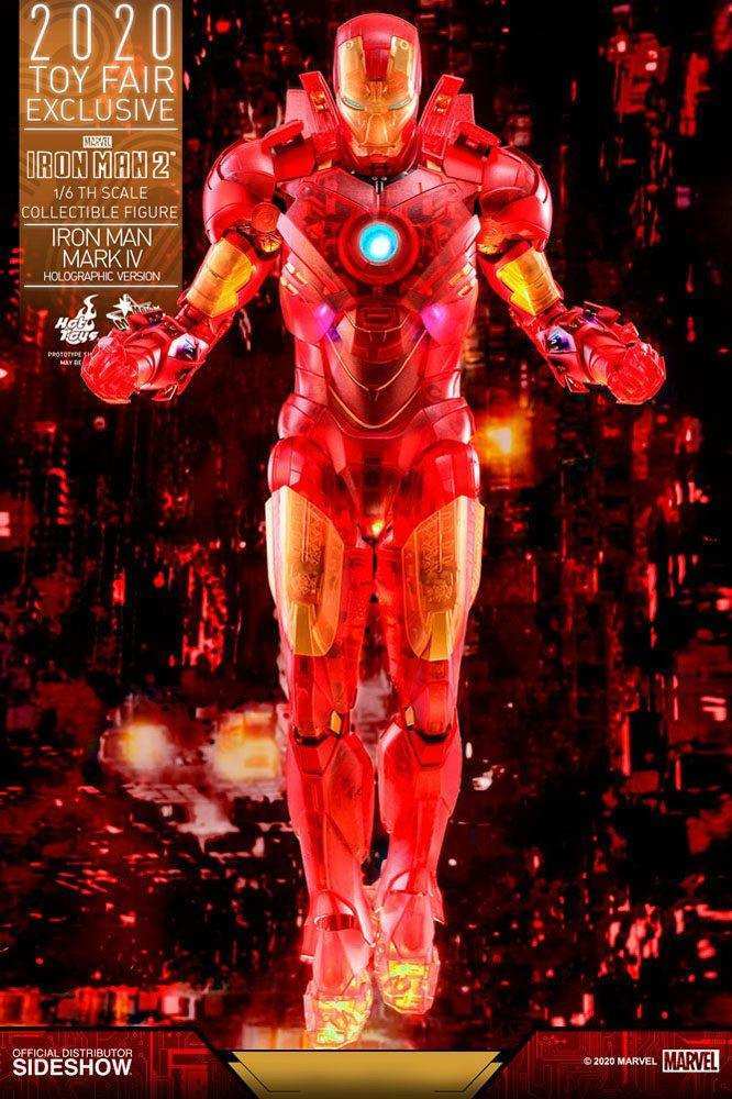 Iron Man 2: Iron Man Mark IV (Holographic Version) - 2020 Toy Fair Exclusive Movie Masterpiece HOT TOYS - Smalltinytoystore